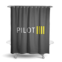 Thumbnail for Pilot & Stripes (4 Lines) Designed Shower Curtains