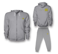 Thumbnail for Pilot & Stripes (4 Lines) Designed Zipped Hoodies & Sweatpants Set