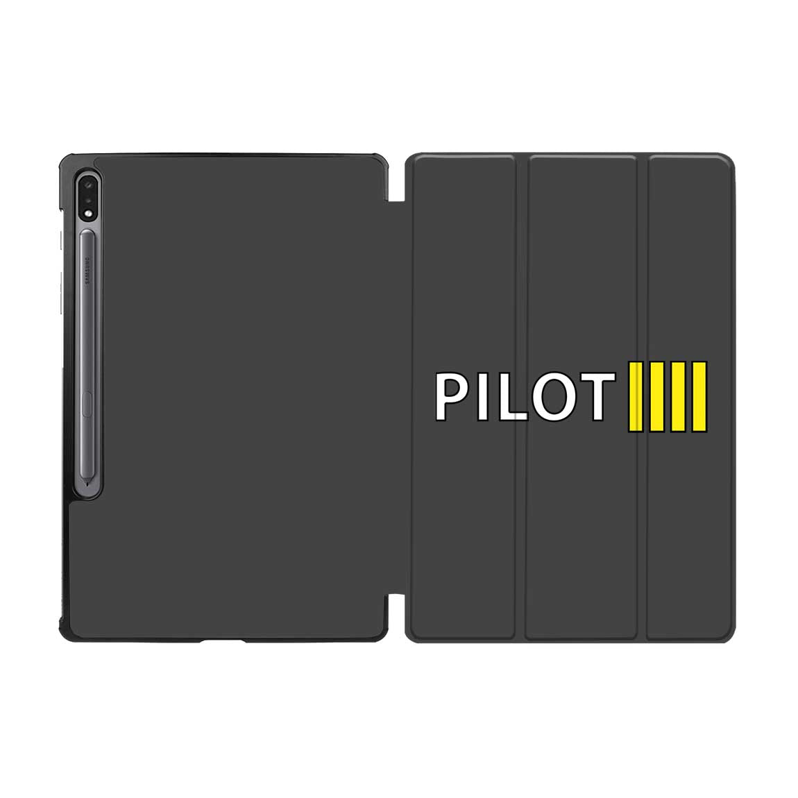 Pilot & Stripes (4 Lines) Designed Samsung Tablet Cases