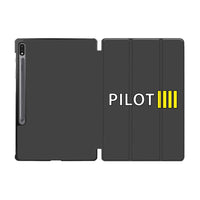 Thumbnail for Pilot & Stripes (4 Lines) Designed Samsung Tablet Cases