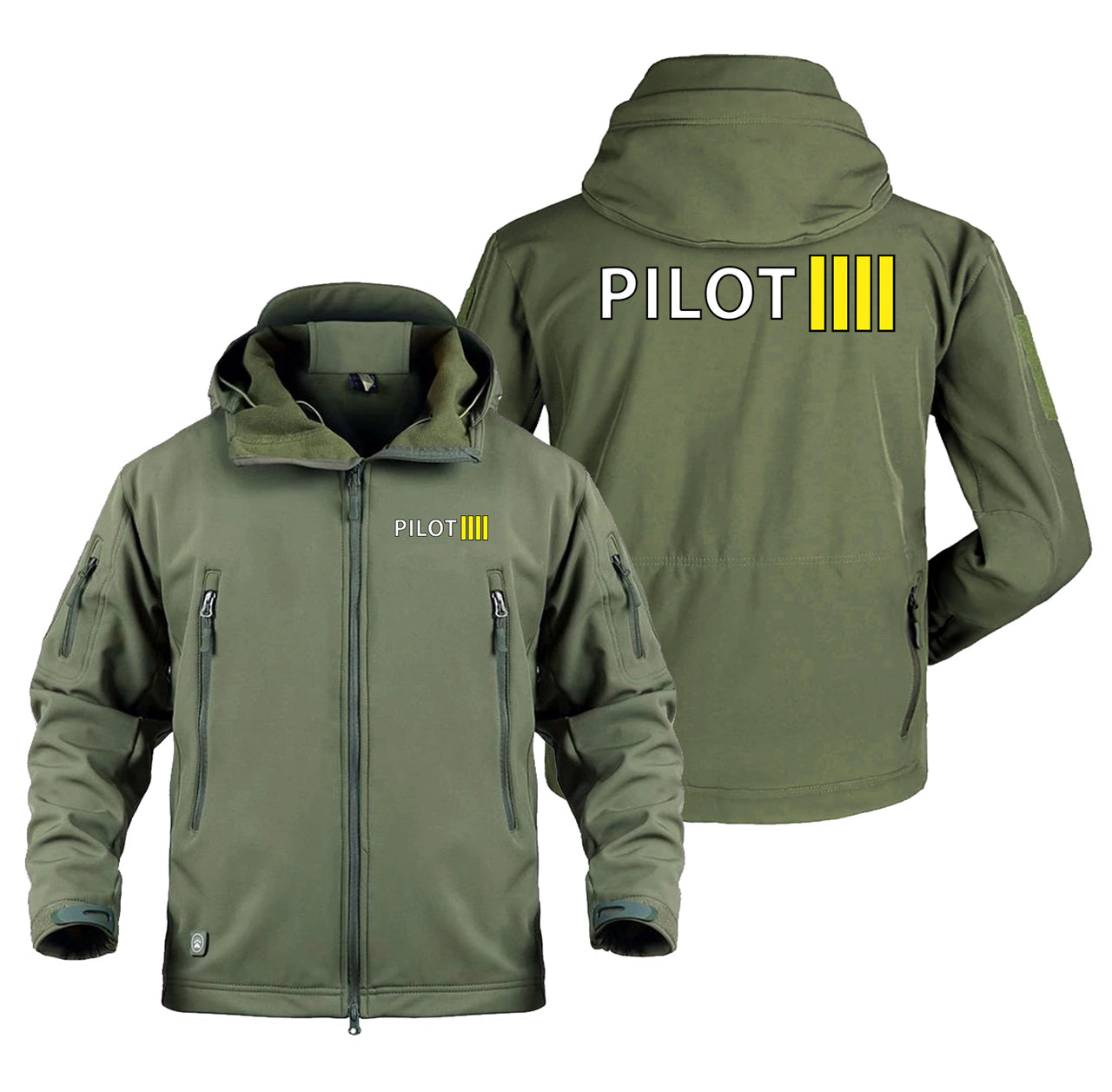 Pilot & Stripes (4 Lines) Designed Military Jackets (Customizable)