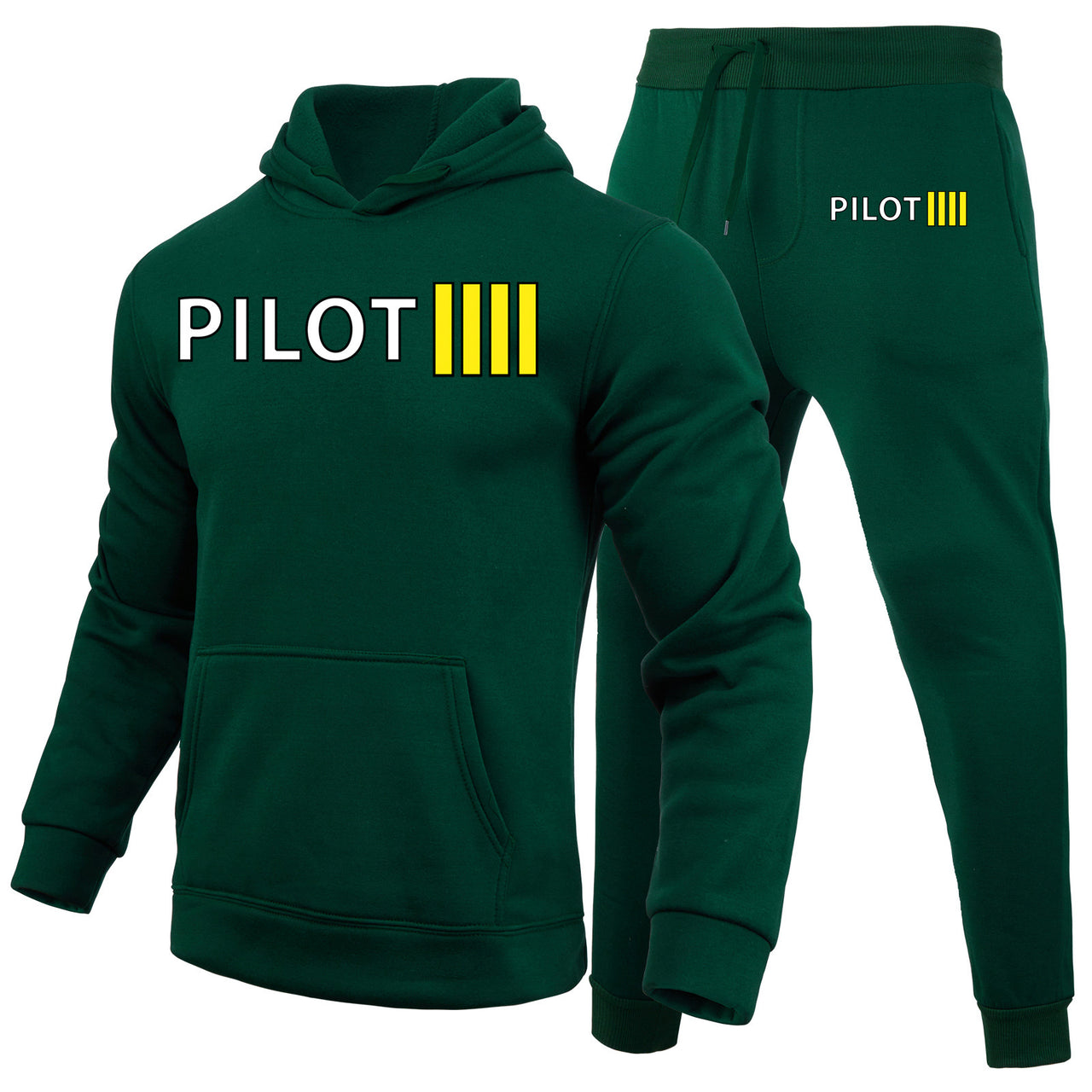 Pilot & Stripes (4 Lines) Designed Hoodies & Sweatpants Set