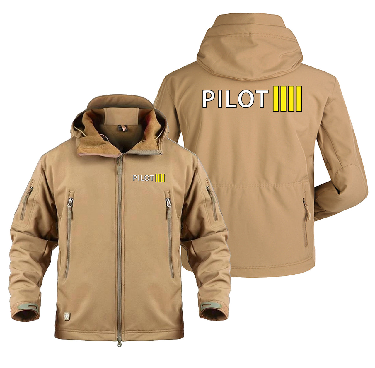 Pilot & Stripes (4 Lines) Designed Military Jackets (Customizable)