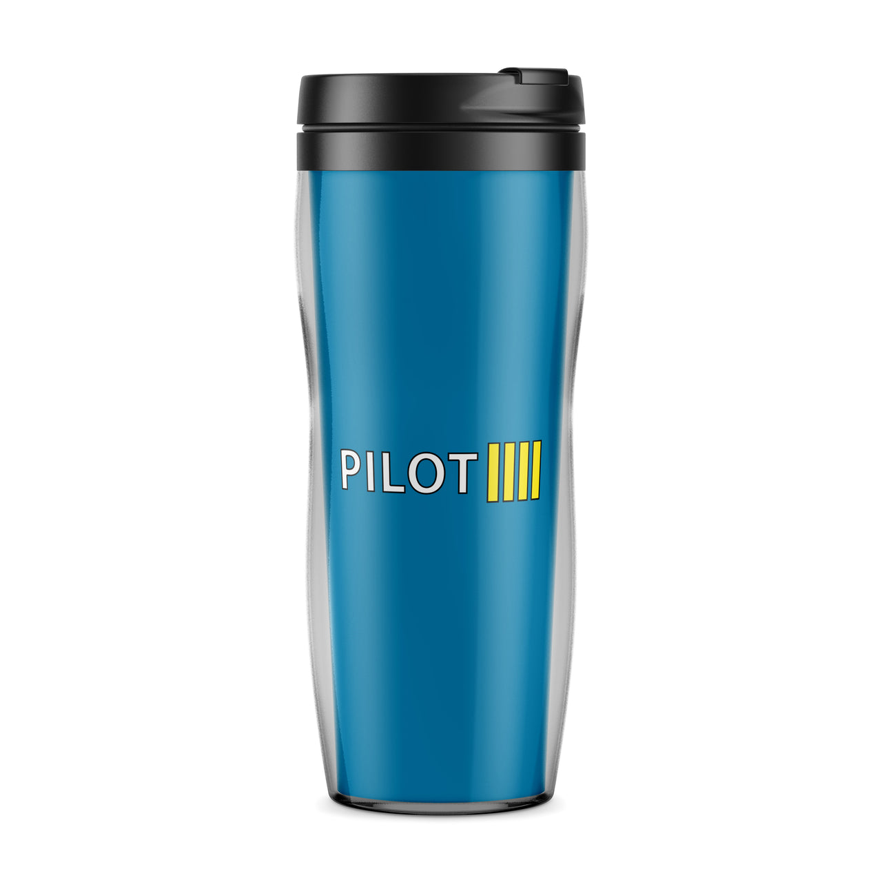 Pilot & Stripes (4 Lines) Designed Travel Mugs