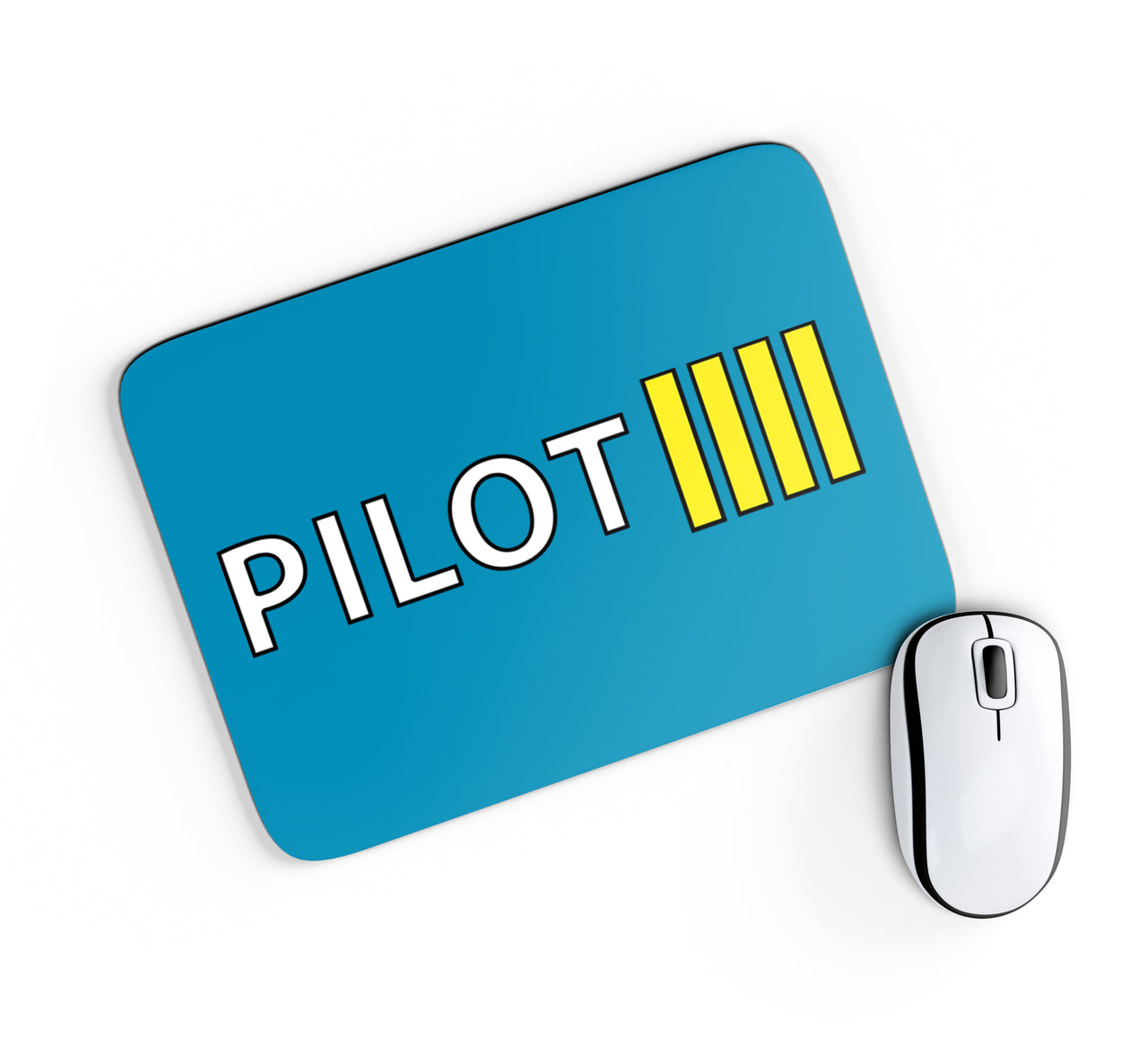 Pilot & Stripes (4 Lines) Designed Mouse Pads