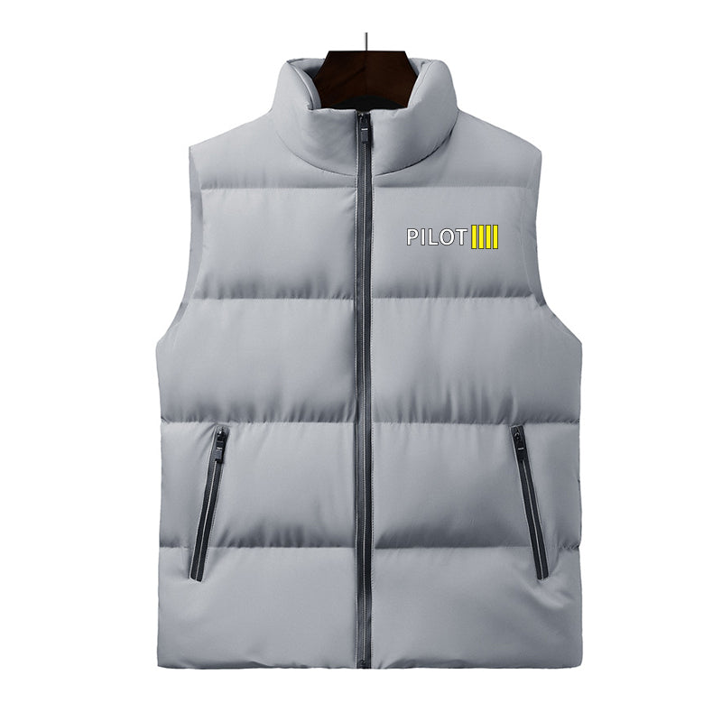 Pilot & Stripes (4 Lines) Designed Puffy Vests