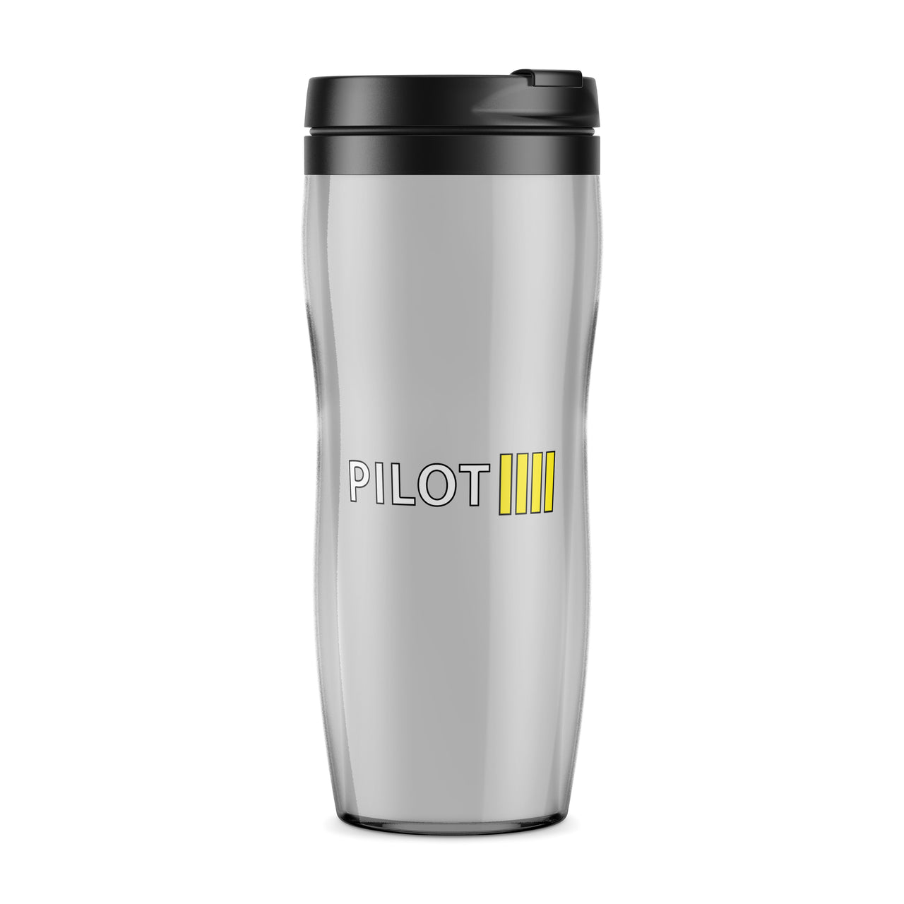 Pilot & Stripes (4 Lines) Designed Travel Mugs