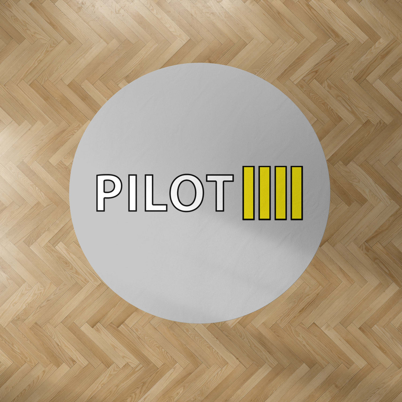 Pilot & Stripes (4 Lines) Designed Carpet & Floor Mats (Round)