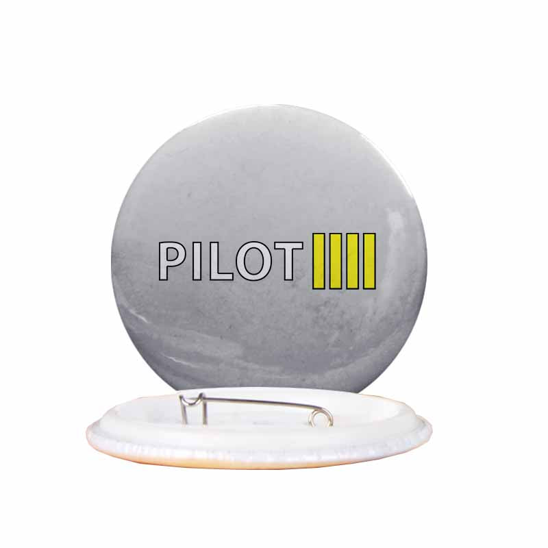 Pilot & Stripes (4 Lines) Designed Pins