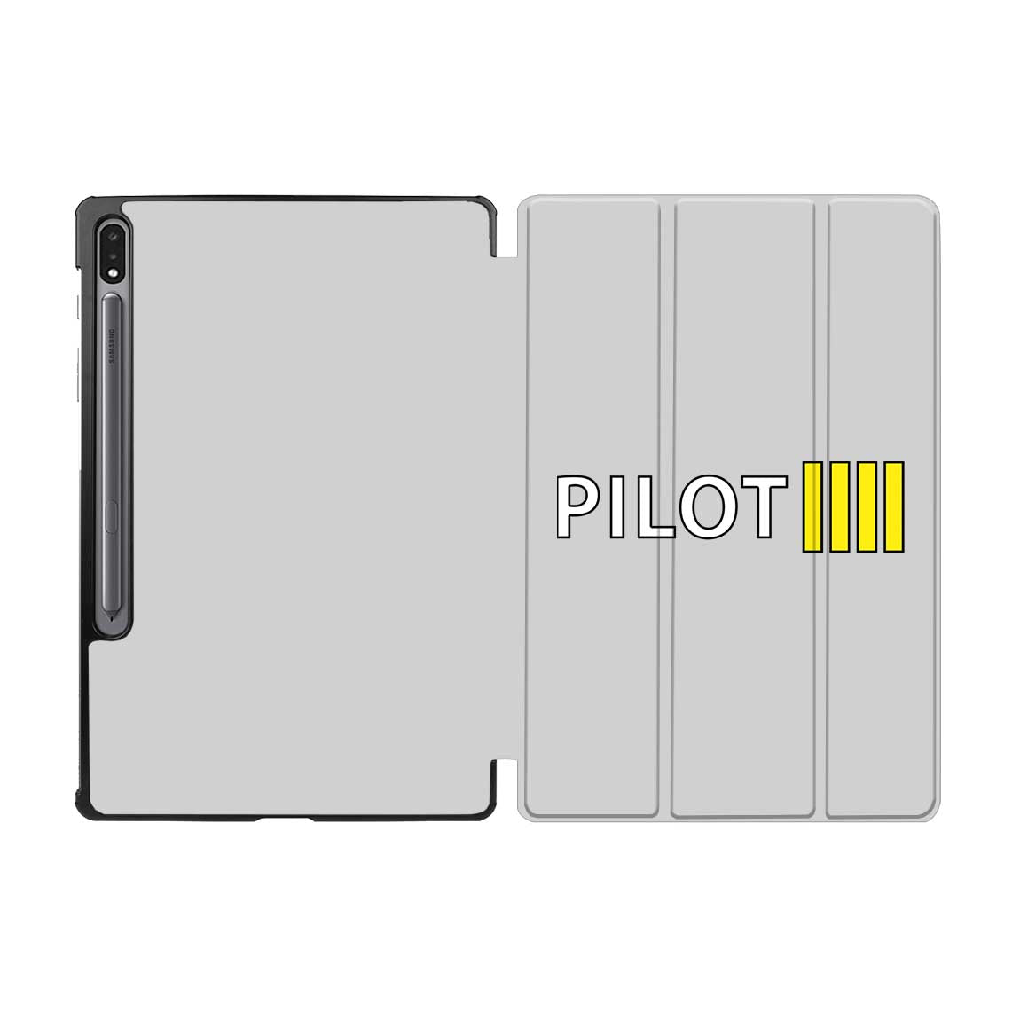 Pilot & Stripes (4 Lines) Designed Samsung Tablet Cases