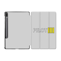 Thumbnail for Pilot & Stripes (4 Lines) Designed Samsung Tablet Cases