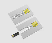 Thumbnail for Pilot & Stripes (4 Lines) Designed USB Cards