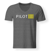 Thumbnail for Pilot & Stripes (4 Lines) Designed V-Neck T-Shirts