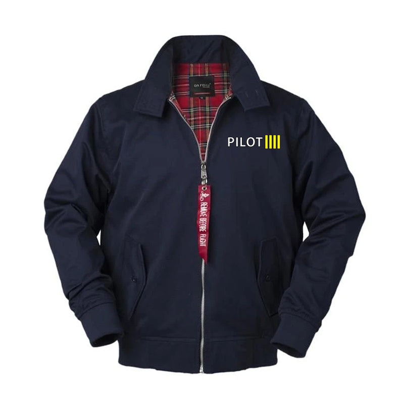 Pilot & Stripes (4 Lines) Designed Vintage Style Jackets