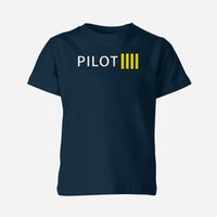 Thumbnail for Pilot & Stripes (4 Lines) Designed Children T-Shirts