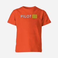 Thumbnail for Pilot & Stripes (4 Lines) Designed Children T-Shirts