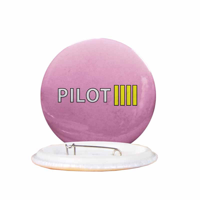 Pilot & Stripes (4 Lines) Designed Pins
