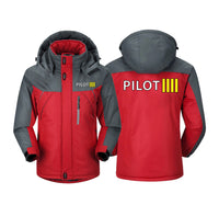Thumbnail for Pilot & Stripes (4 Lines) Designed Thick Winter Jackets