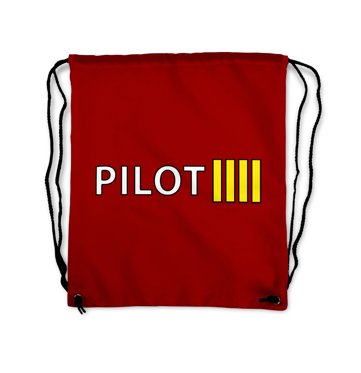 Pilot & Stripes (4 Lines) Designed Drawstring Bags