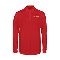 Thumbnail for Pilot & Stripes (4 Lines) Designed Long Sleeve Polo T-Shirts