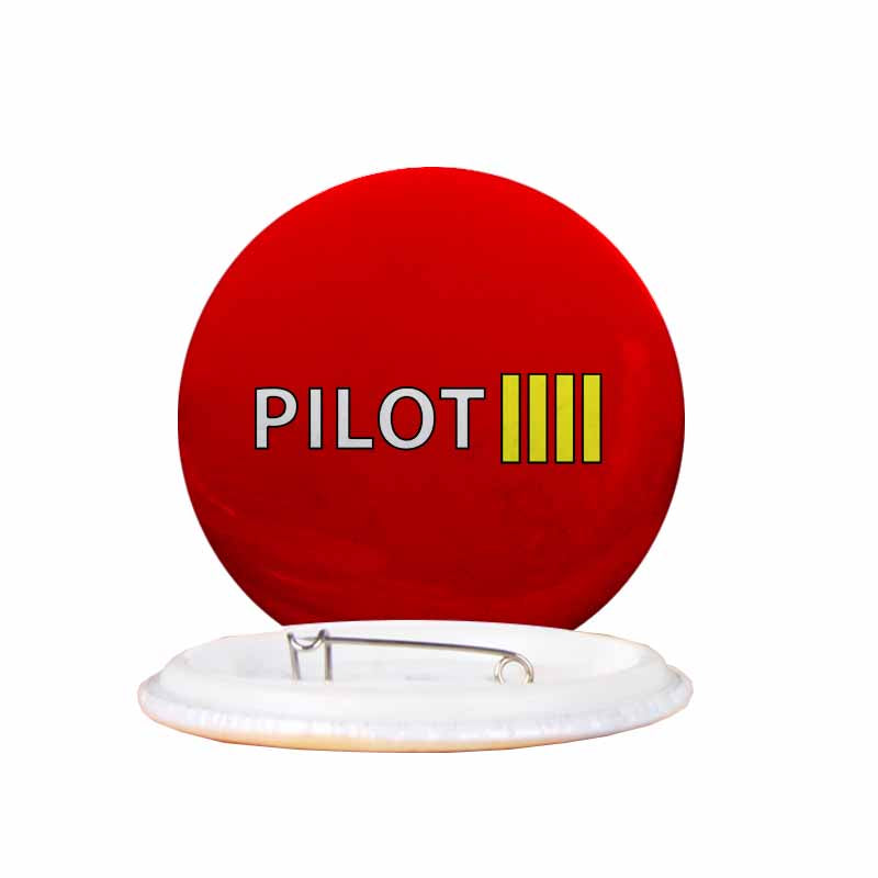 Pilot & Stripes (4 Lines) Designed Pins