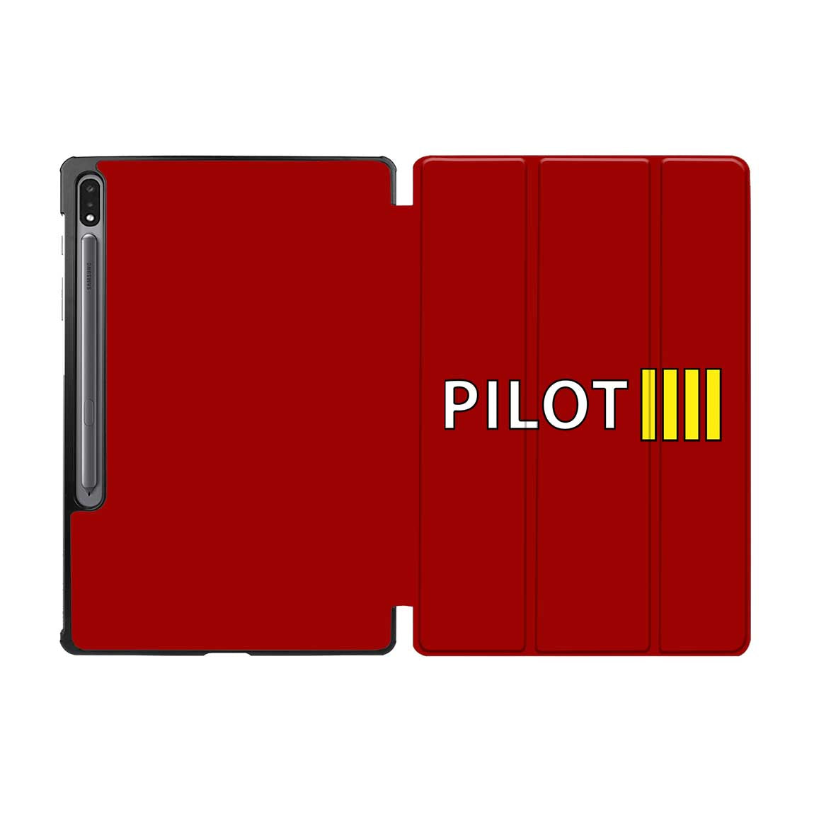 Pilot & Stripes (4 Lines) Designed Samsung Tablet Cases