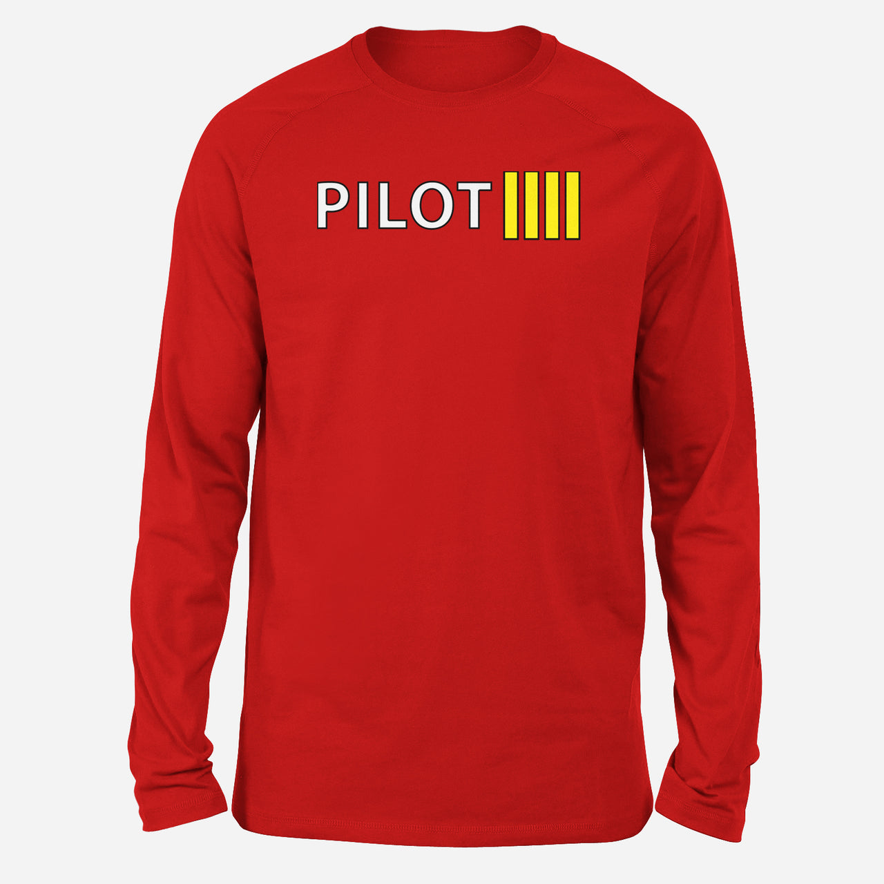 Pilot & Stripes (4 Lines) Designed Long-Sleeve T-Shirts