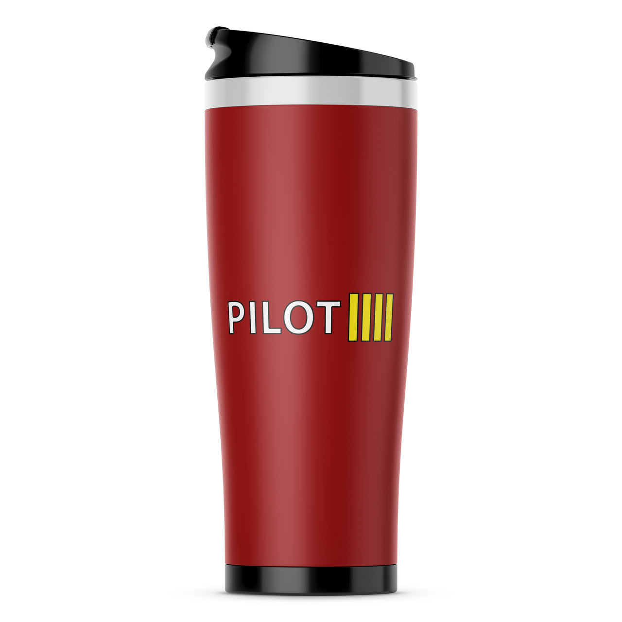 Pilot & Stripes (4 Lines) Designed Travel Mugs