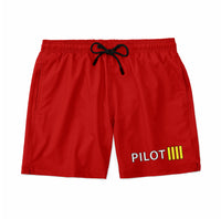 Thumbnail for Pilot & Stripes (4 Lines) Designed Swim Trunks & Shorts