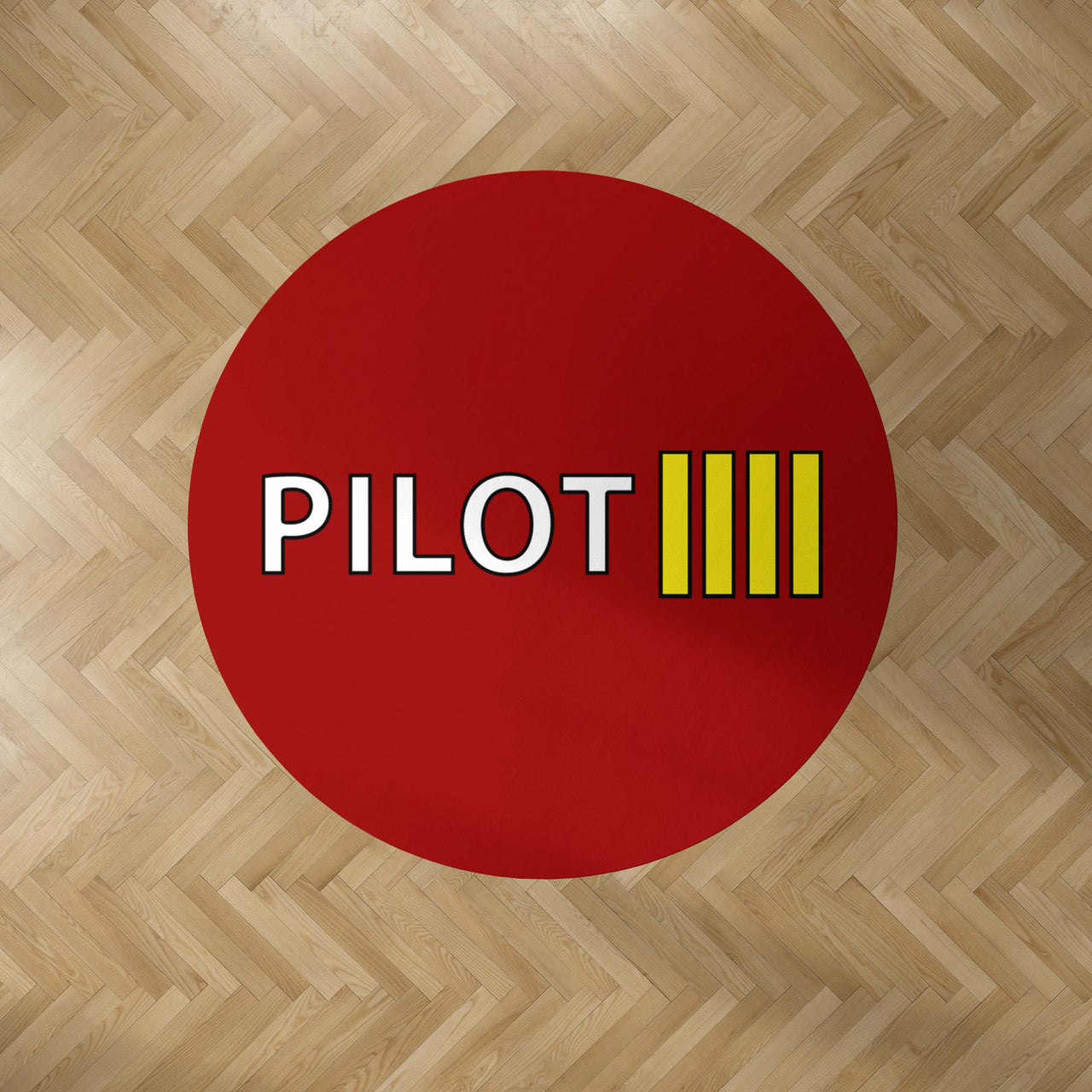 Pilot & Stripes (4 Lines) Designed Carpet & Floor Mats (Round)