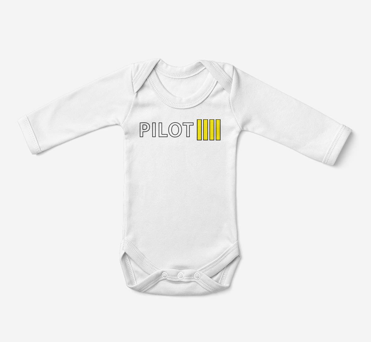 Pilot & Stripes (4 Lines) Designed Baby Bodysuits
