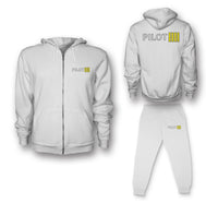 Thumbnail for Pilot & Stripes (4 Lines) Designed Zipped Hoodies & Sweatpants Set