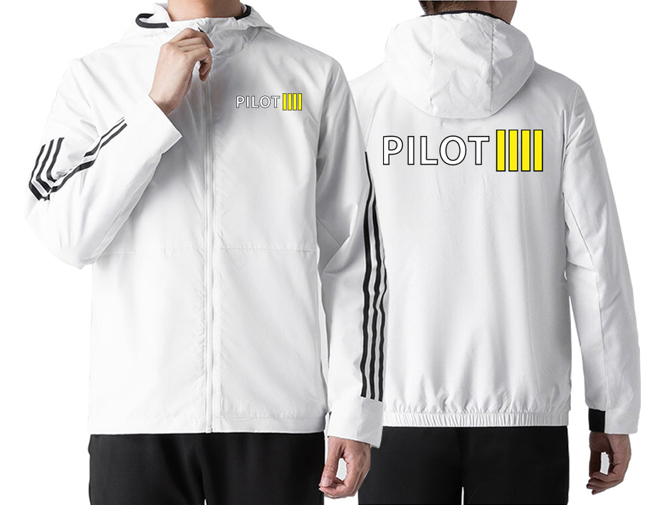 Pilot & Stripes (4 Lines) Designed Sport Style Jackets