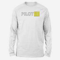 Thumbnail for Pilot & Stripes (4 Lines) Designed Long-Sleeve T-Shirts