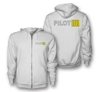 Thumbnail for Pilot & Stripes (4 Lines) Designed Zipped Hoodies