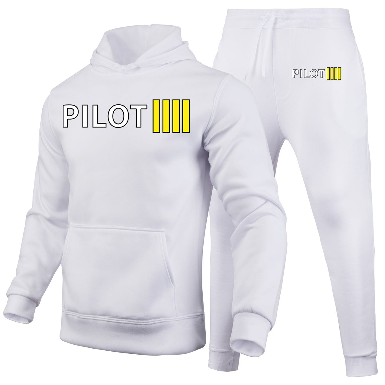 Pilot & Stripes (4 Lines) Designed Hoodies & Sweatpants Set