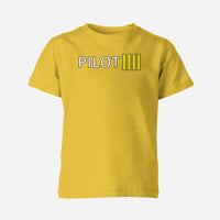 Thumbnail for Pilot & Stripes (4 Lines) Designed Children T-Shirts