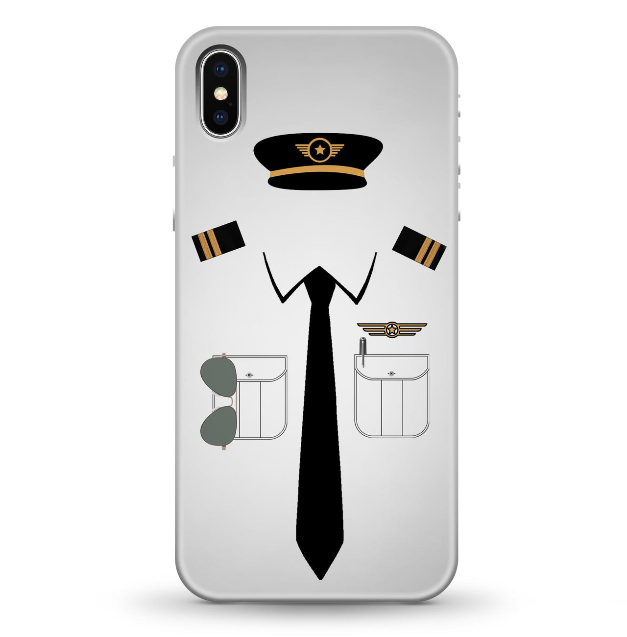 Pilot Uniform Designed (2,3,4 Lines - Customizable Name) iPhone Cases