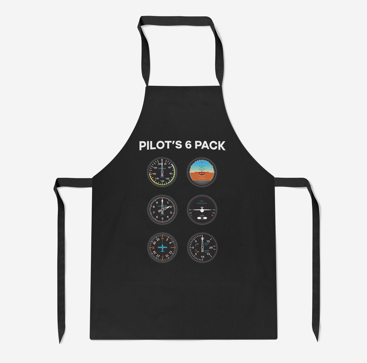 Pilot's 6 Pack Designed Kitchen Aprons