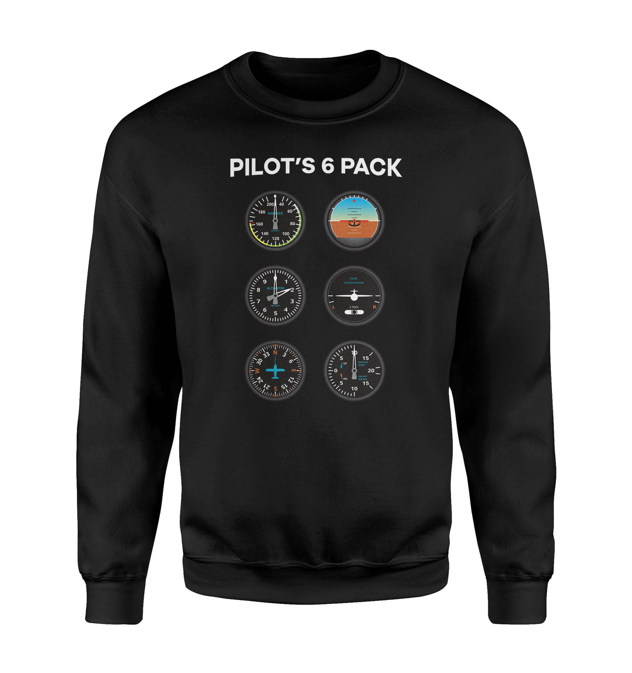 Pilot's 6 Pack Designed Sweatshirts