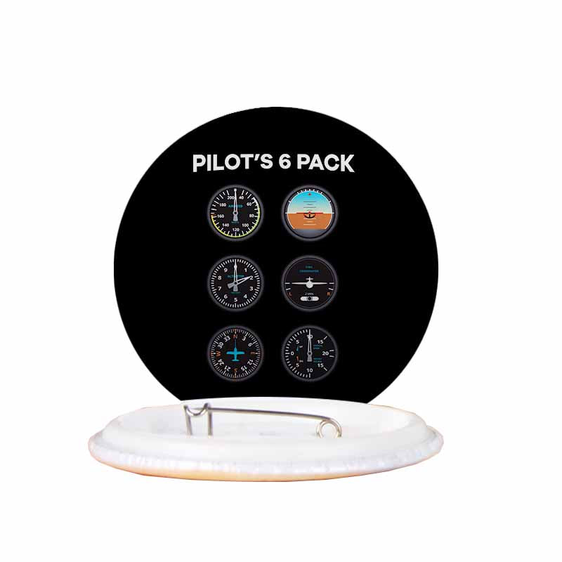 Pilot's 6 Pack Designed Pins
