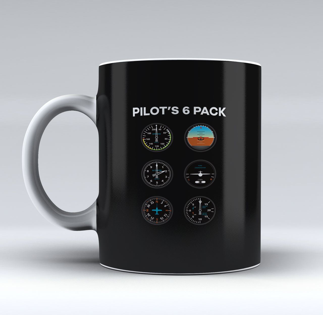 Pilot's 6 Pack Designed Mugs