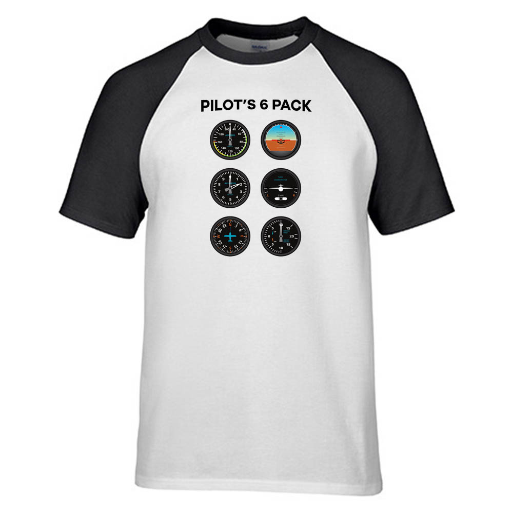 Pilot's 6 Pack Designed Raglan T-Shirts