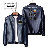 Thumbnail for Pilot's 6 Pack Designed PU Leather Jackets