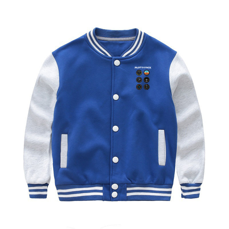 Pilot's 6 Pack Designed "CHILDREN" Baseball Jackets