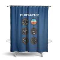 Thumbnail for Pilot's 6 Pack Designed Shower Curtains