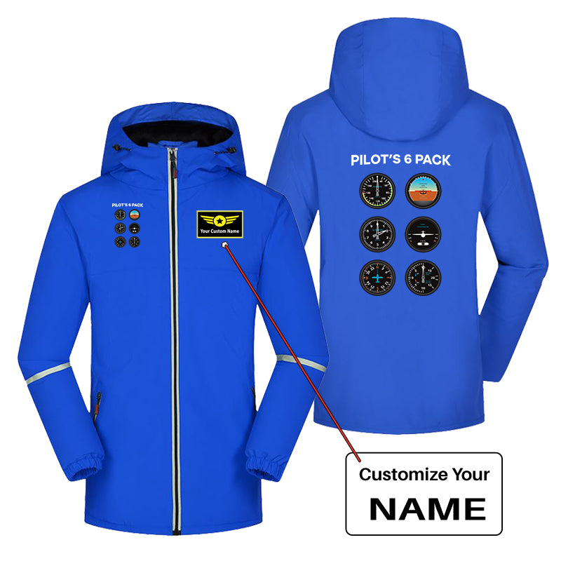 Pilot's 6 Pack Designed Rain Coats & Jackets