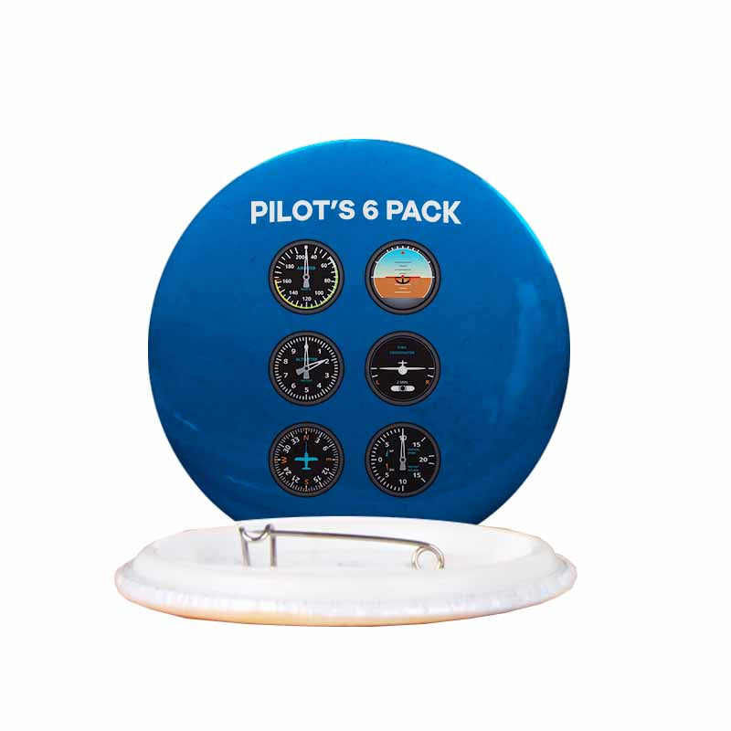 Pilot's 6 Pack Designed Pins