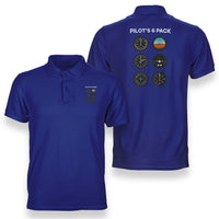 Thumbnail for Pilot's 6 Pack Designed Double Side Polo T-Shirts