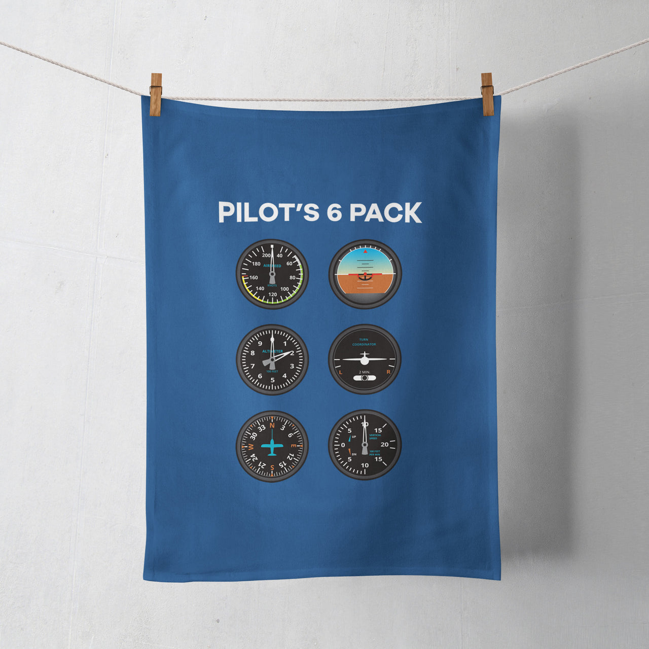 Pilot's 6 Pack Designed Towels